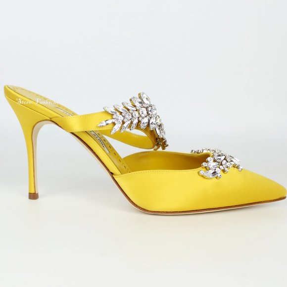 NEW MANOLO BLAHNIK Lurum Mules - Picture 6 of 15